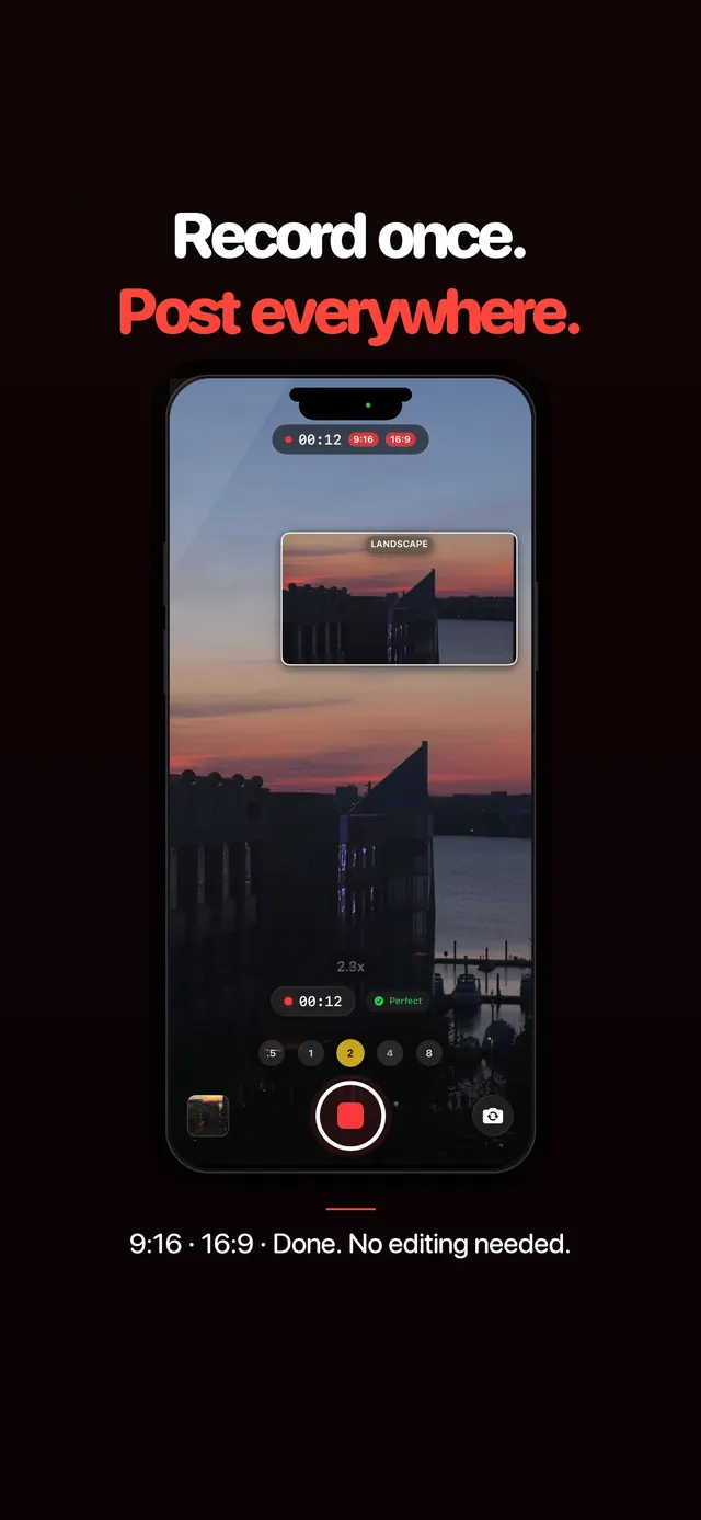 DualTake video quality options